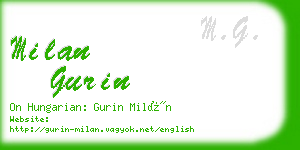 milan gurin business card
